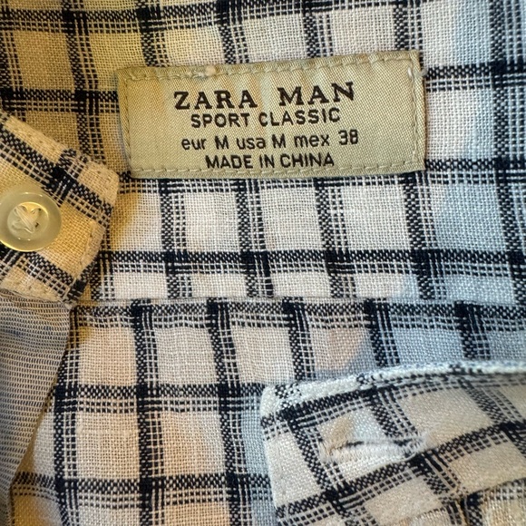 Zara M Men's shirt Slim Fit Checked Button Down Shirt. Free shipping w bundle. - Picture 4 of 5